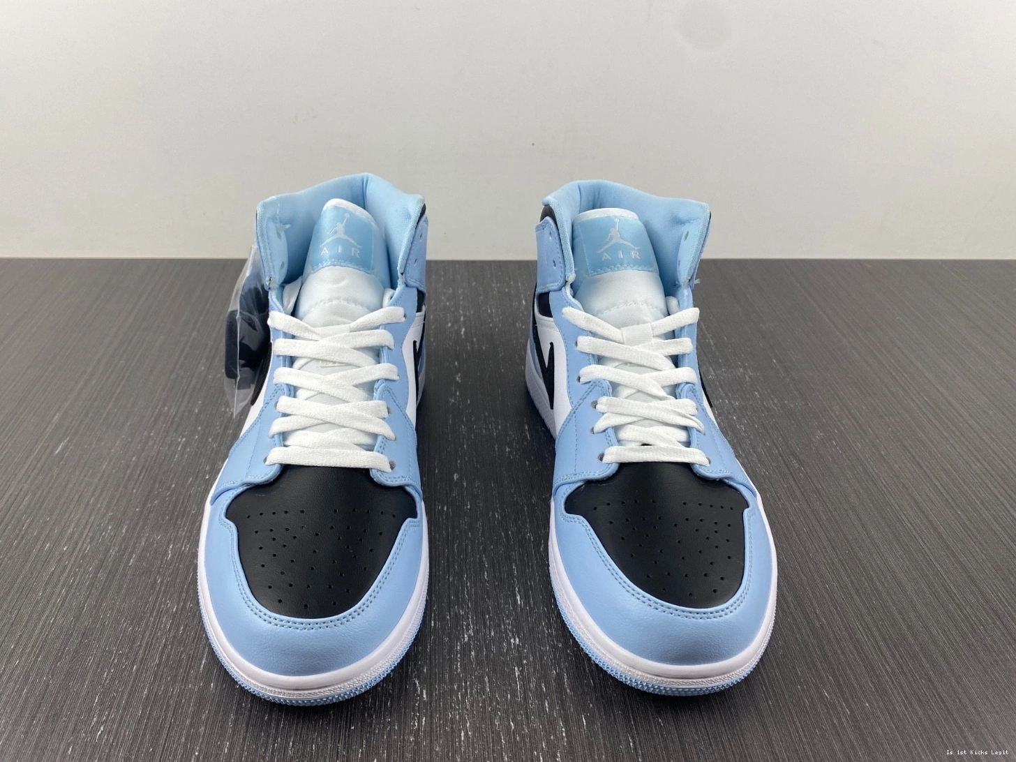 Blue 555112-401 Mid Air Jordan 1 GS Ice 0513